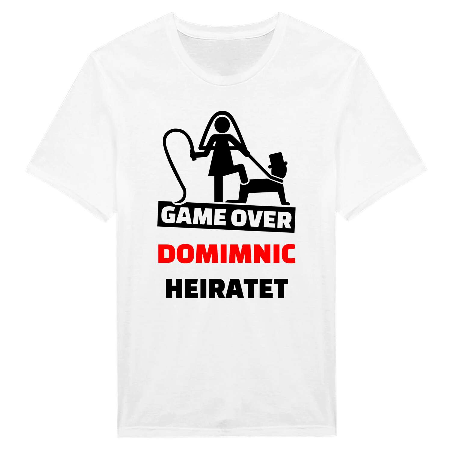 JGA T-Shirt »Game Over« für den Namen »Domimnic«