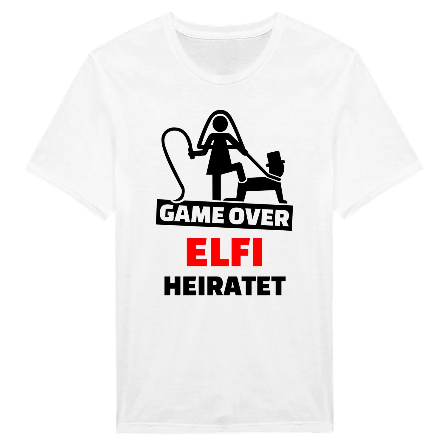 JGA T-Shirt »Game Over« für den Namen »Elfi«