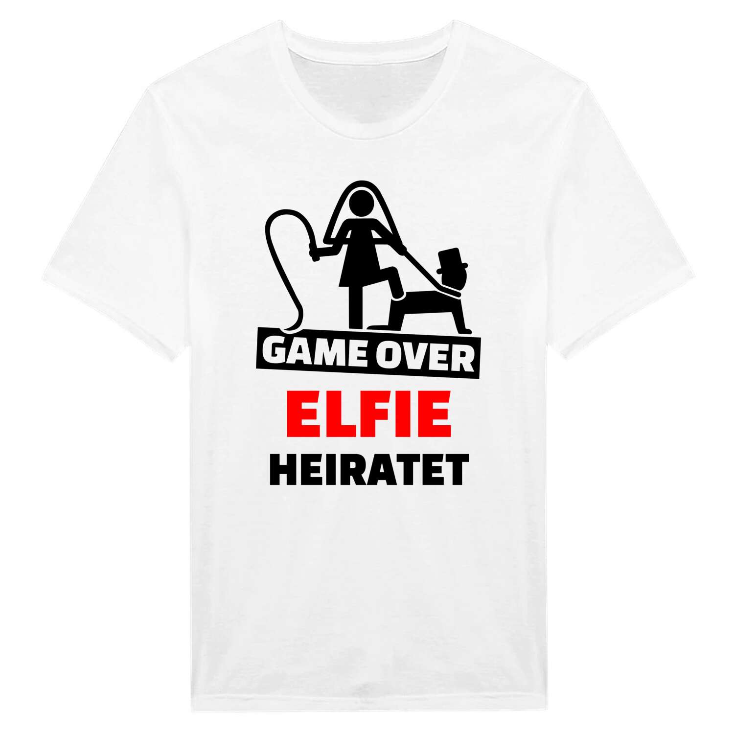 JGA T-Shirt »Game Over« für den Namen »Elfie«