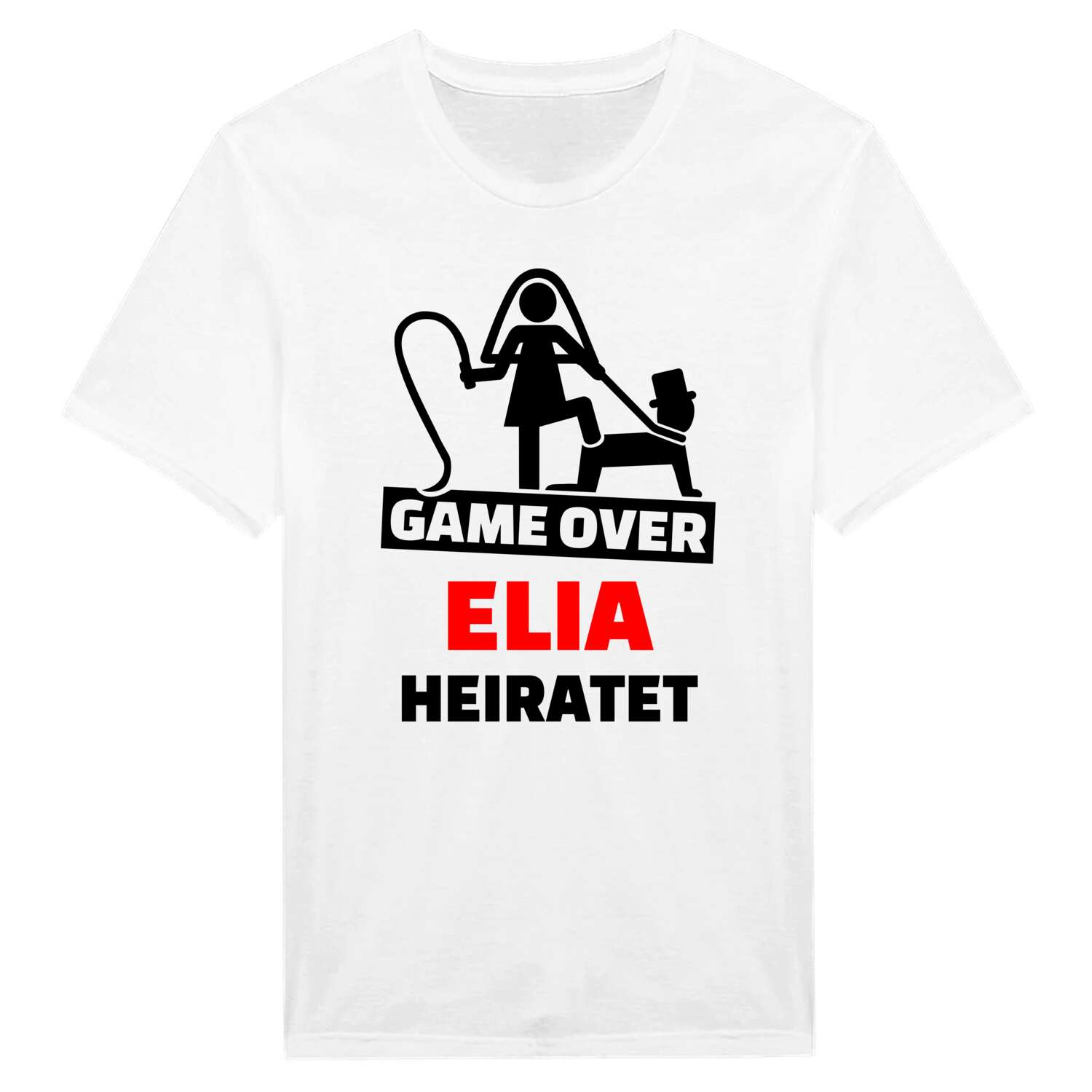 JGA T-Shirt »Game Over« für den Namen »Elia«