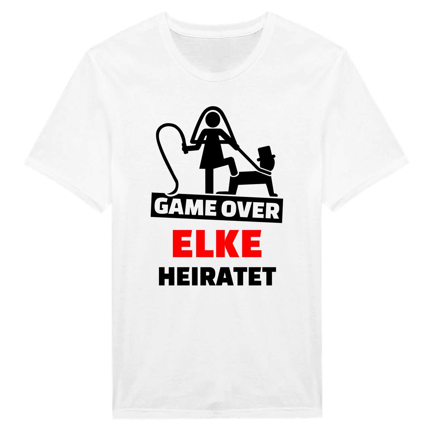 JGA T-Shirt »Game Over« für den Namen »Elke«