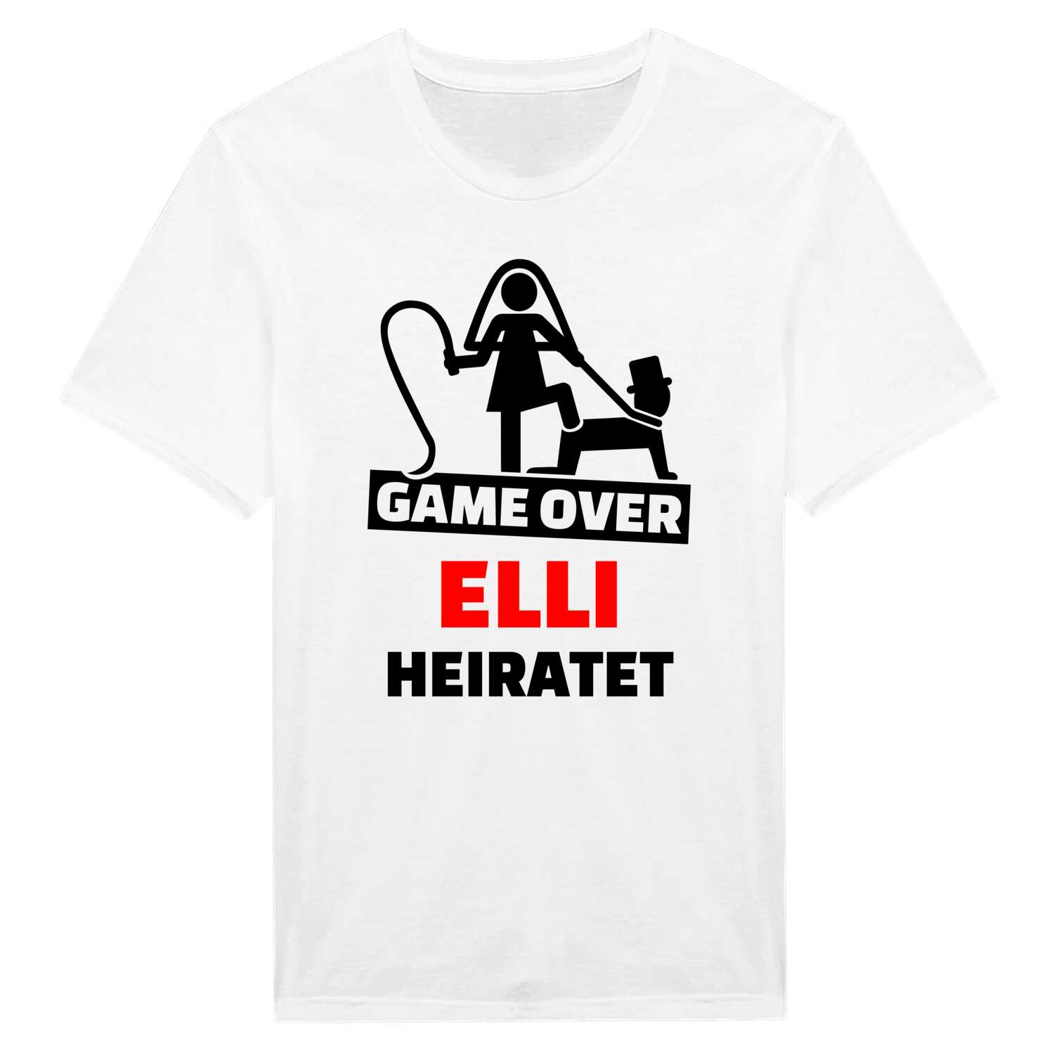 JGA T-Shirt »Game Over« für den Namen »Elli«