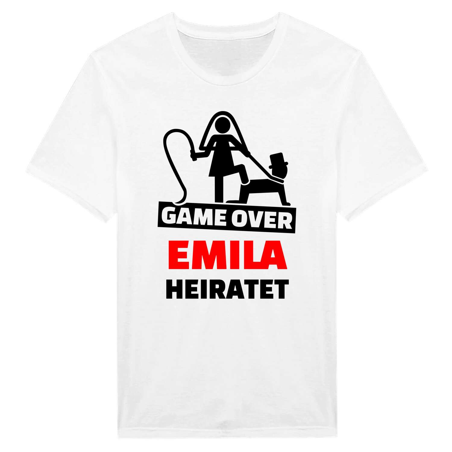 JGA T-Shirt »Game Over« für den Namen »Emila«