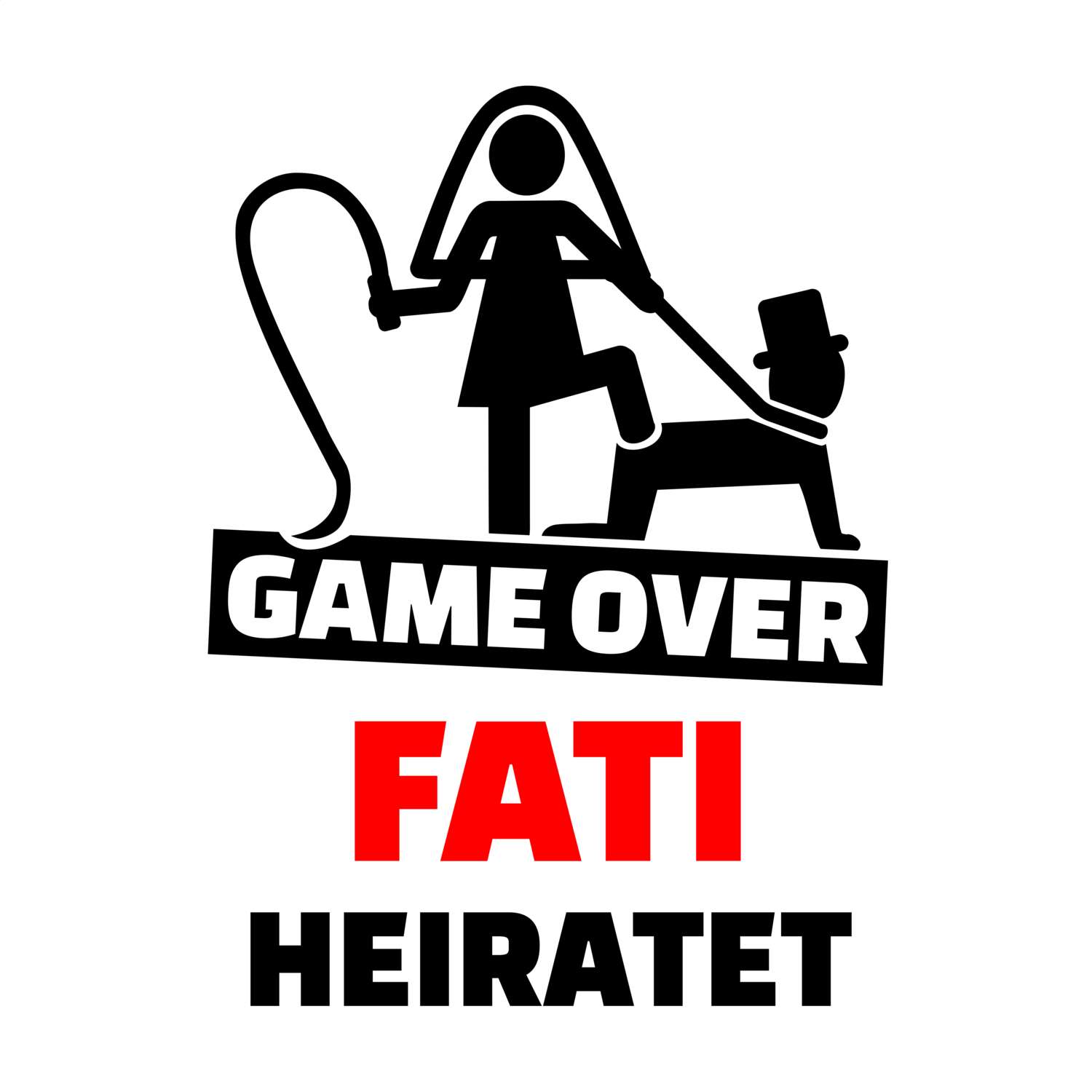 JGA T-Shirt »Game Over« für den Namen »Fati«