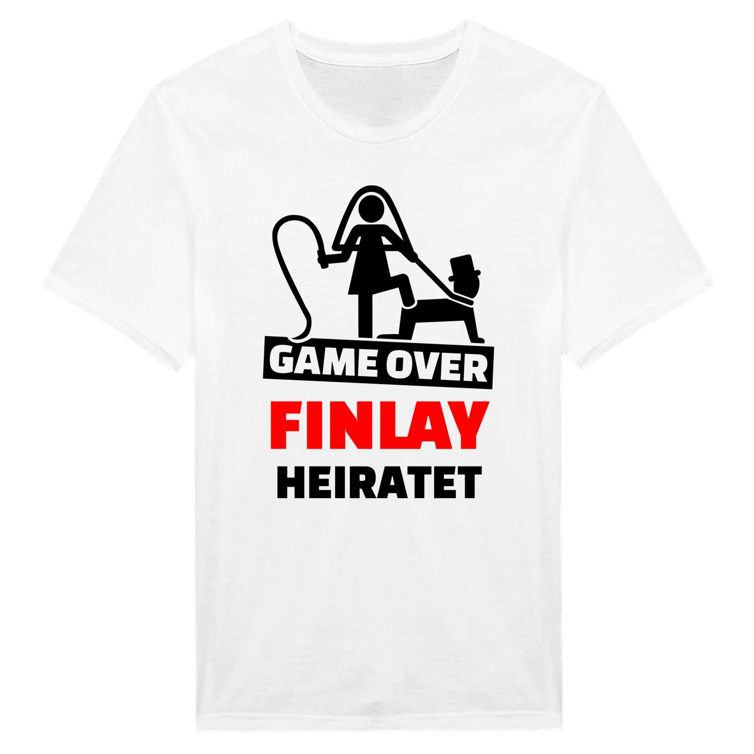 JGA T-Shirt »Game Over« für den Namen »Finlay«