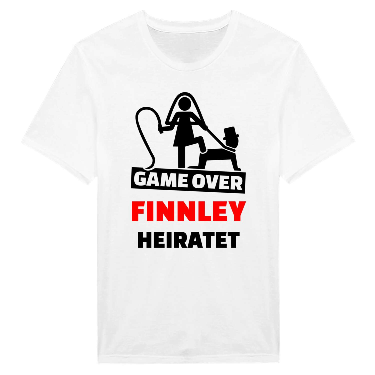 JGA T-Shirt »Game Over« für den Namen »Finnley«