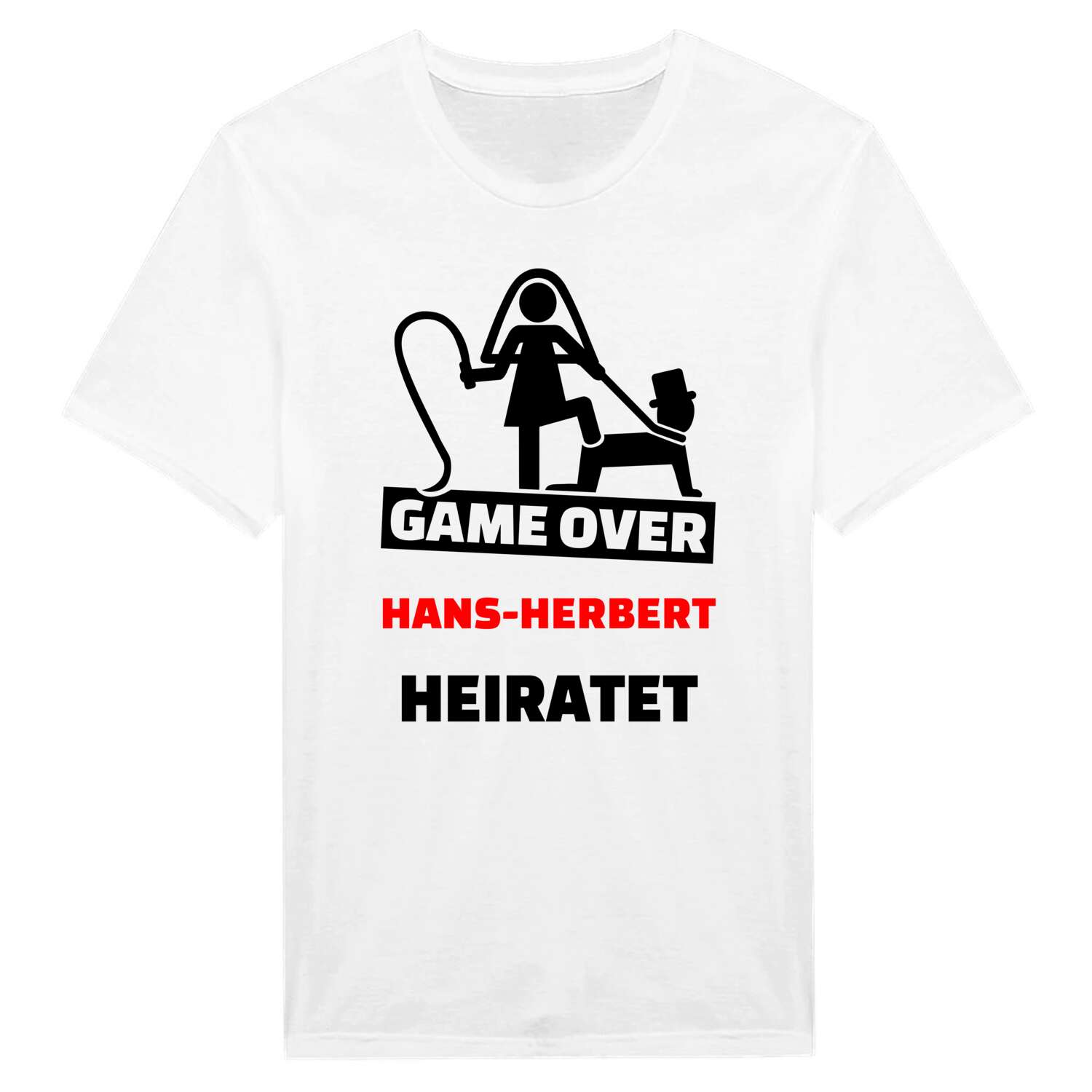 JGA T-Shirt »Game Over« für den Namen »Hans-Herbert«
