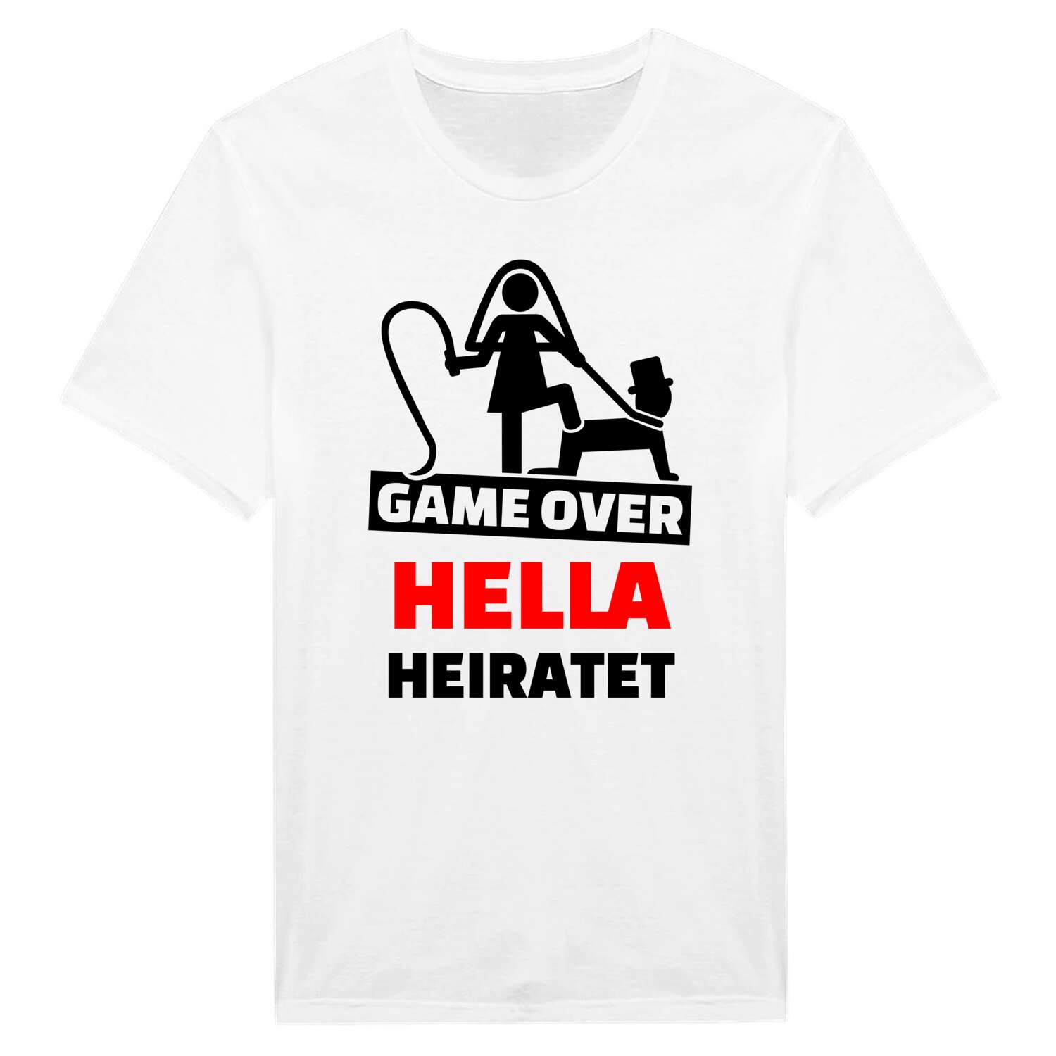 JGA T-Shirt »Game Over« für den Namen »Hella«