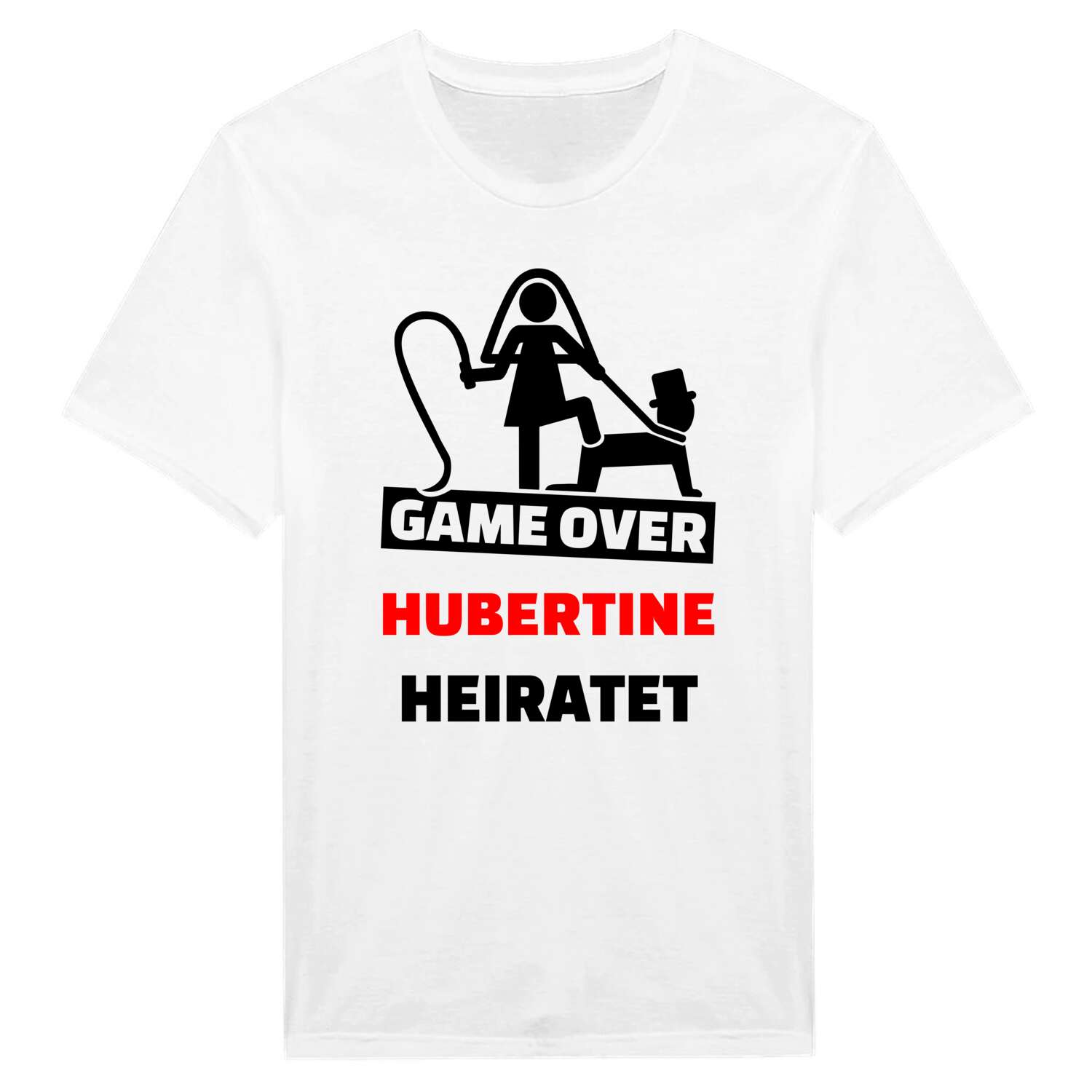 JGA T-Shirt »Game Over« für den Namen »Hubertine«
