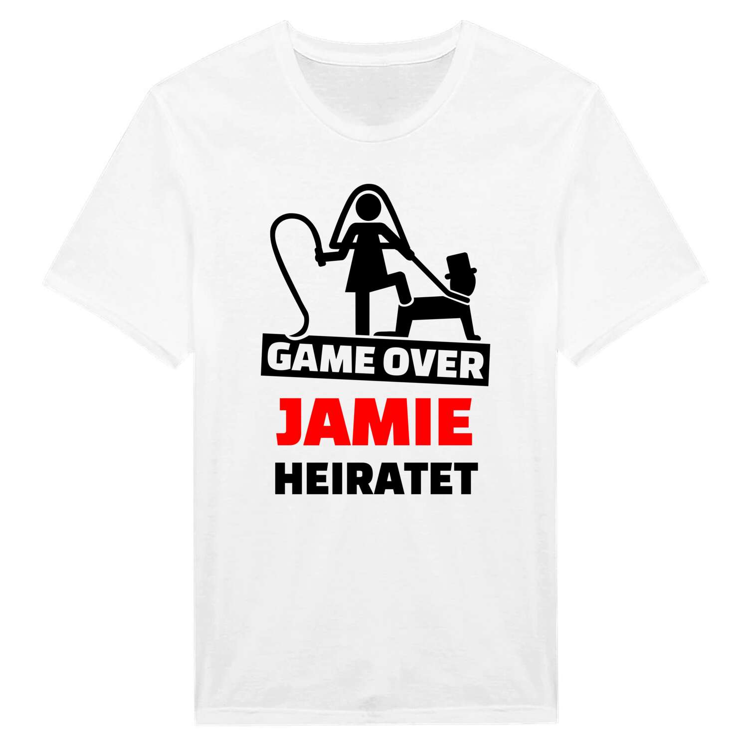 JGA T-Shirt »Game Over« für den Namen »Jamie«