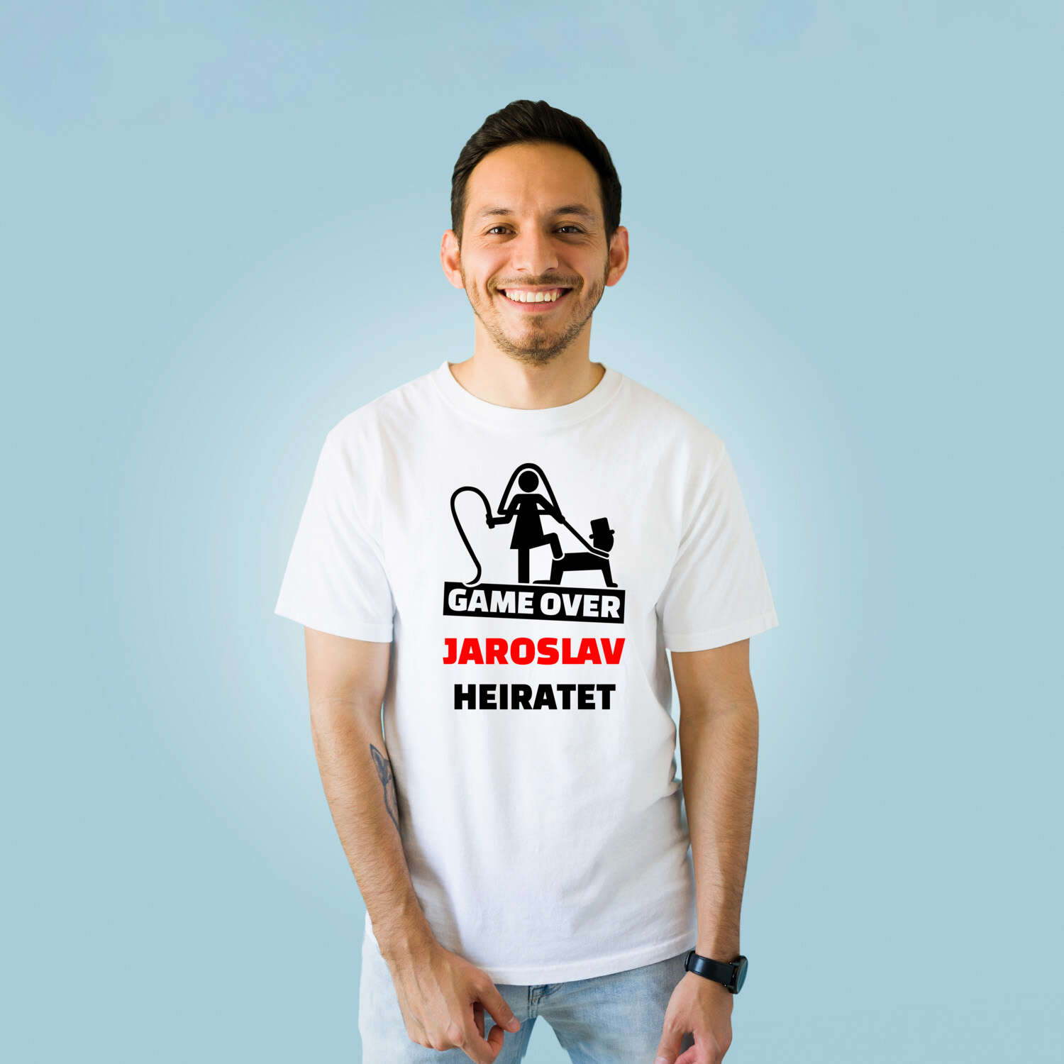 JGA T-Shirt »Game Over« für den Namen »Jaroslav«