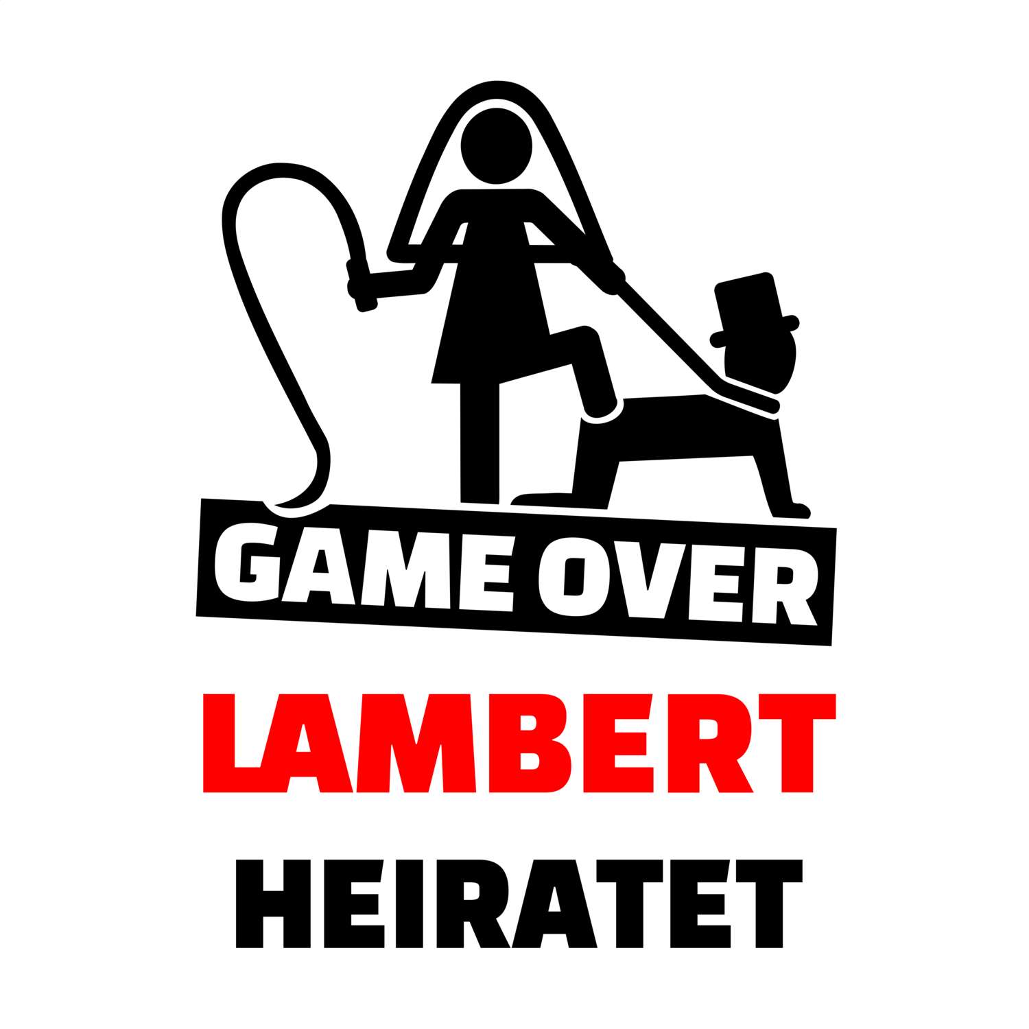 JGA T-Shirt »Game Over« für den Namen »Lambert«