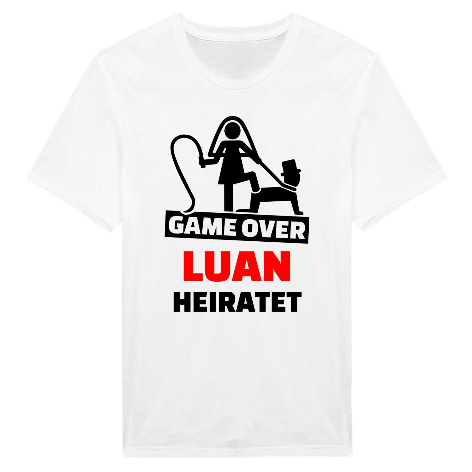 JGA T-Shirt »Game Over« für den Namen »Luan«