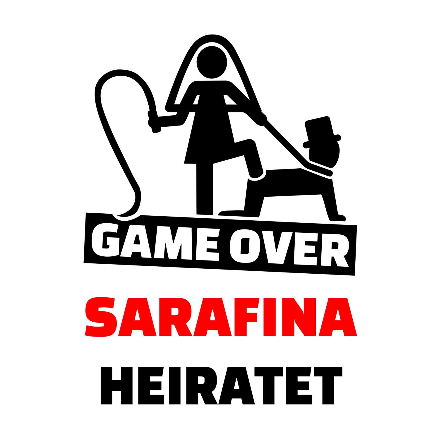 JGA T-Shirt »Game Over« für den Namen »Sarafina«