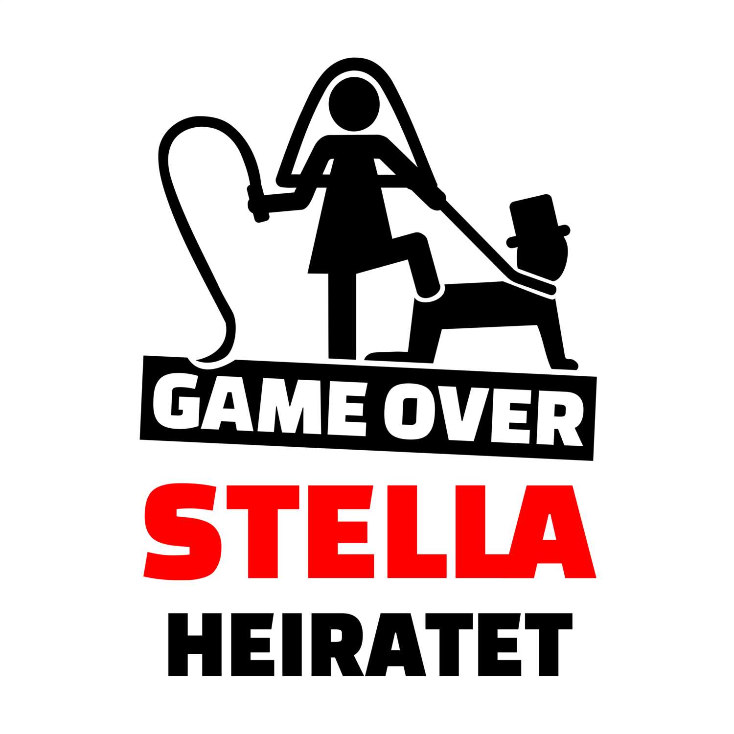 JGA T-Shirt »Game Over« für den Namen »Stella«