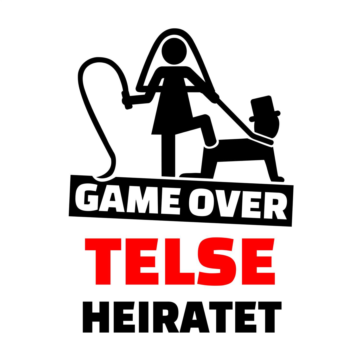 JGA T-Shirt »Game Over« für den Namen »Telse«