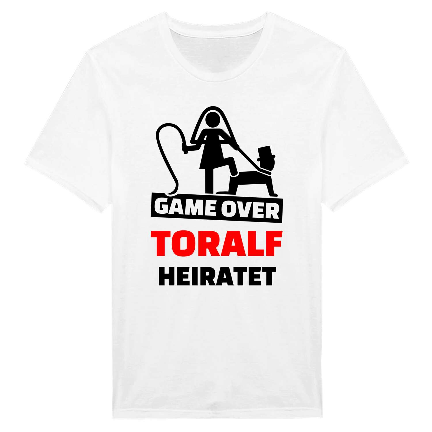 JGA T-Shirt »Game Over« für den Namen »Toralf«