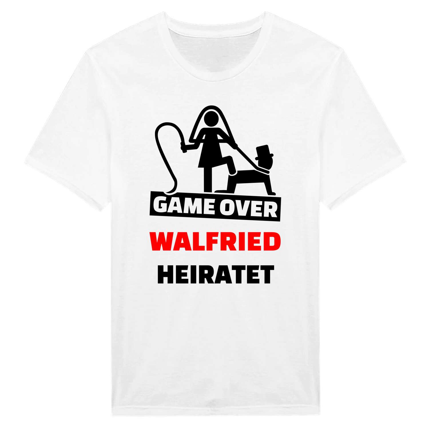 JGA T-Shirt »Game Over« für den Namen »Walfried«