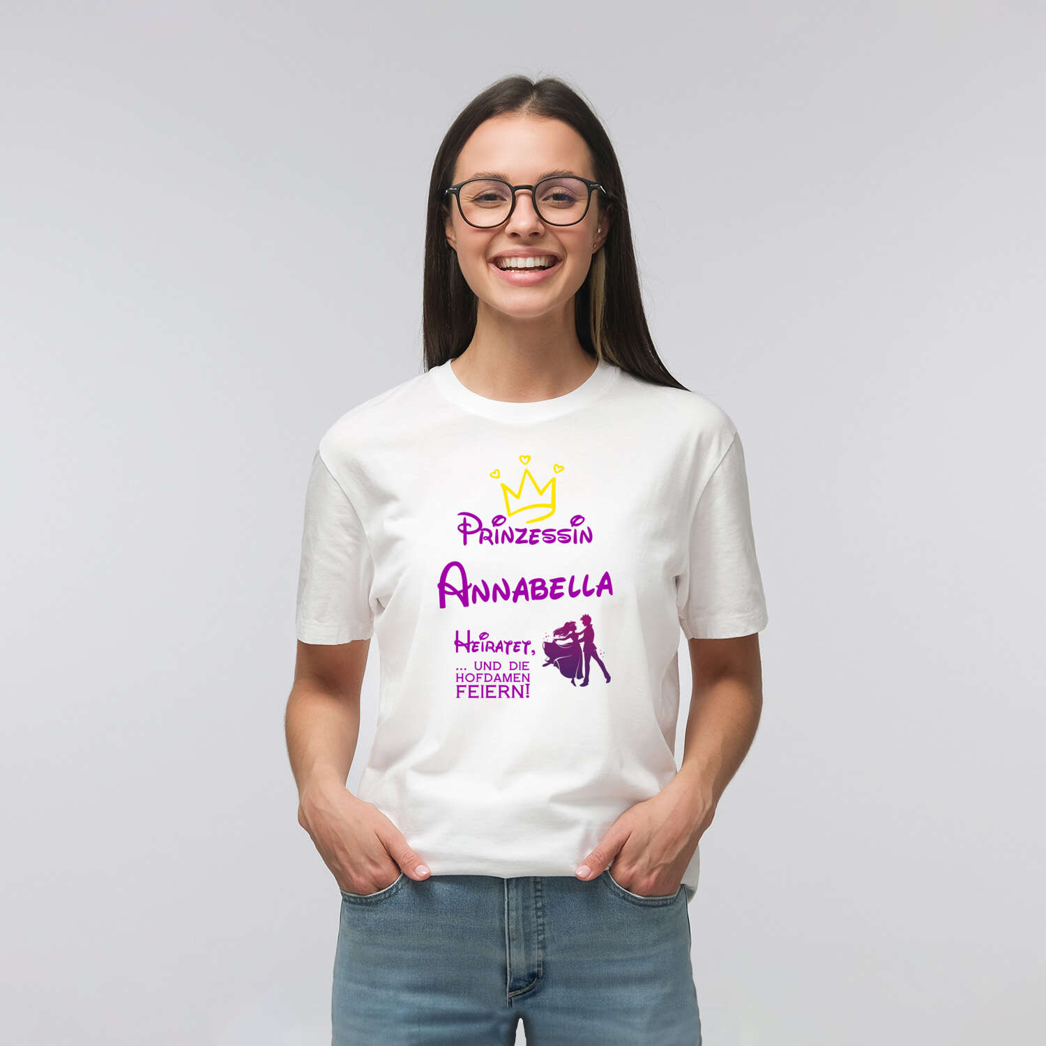 JGA T-Shirt »Prinzessin heiratet« für den Namen »Annabella«