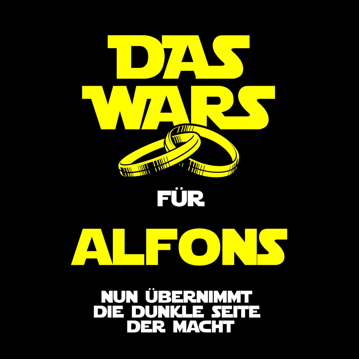 JGA T-Shirt »Das Wars« für den Namen »Alfons«