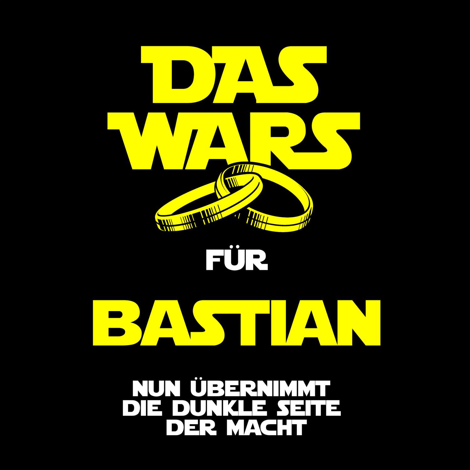 JGA T-Shirt »Das Wars« für den Namen »Bastian«