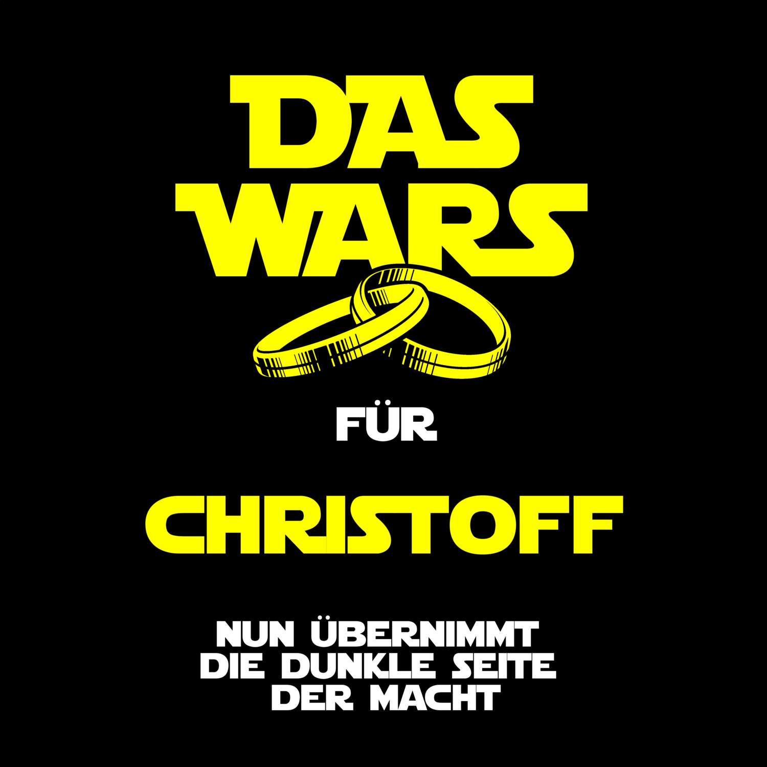 JGA T-Shirt »Das Wars« für den Namen »Christoff«