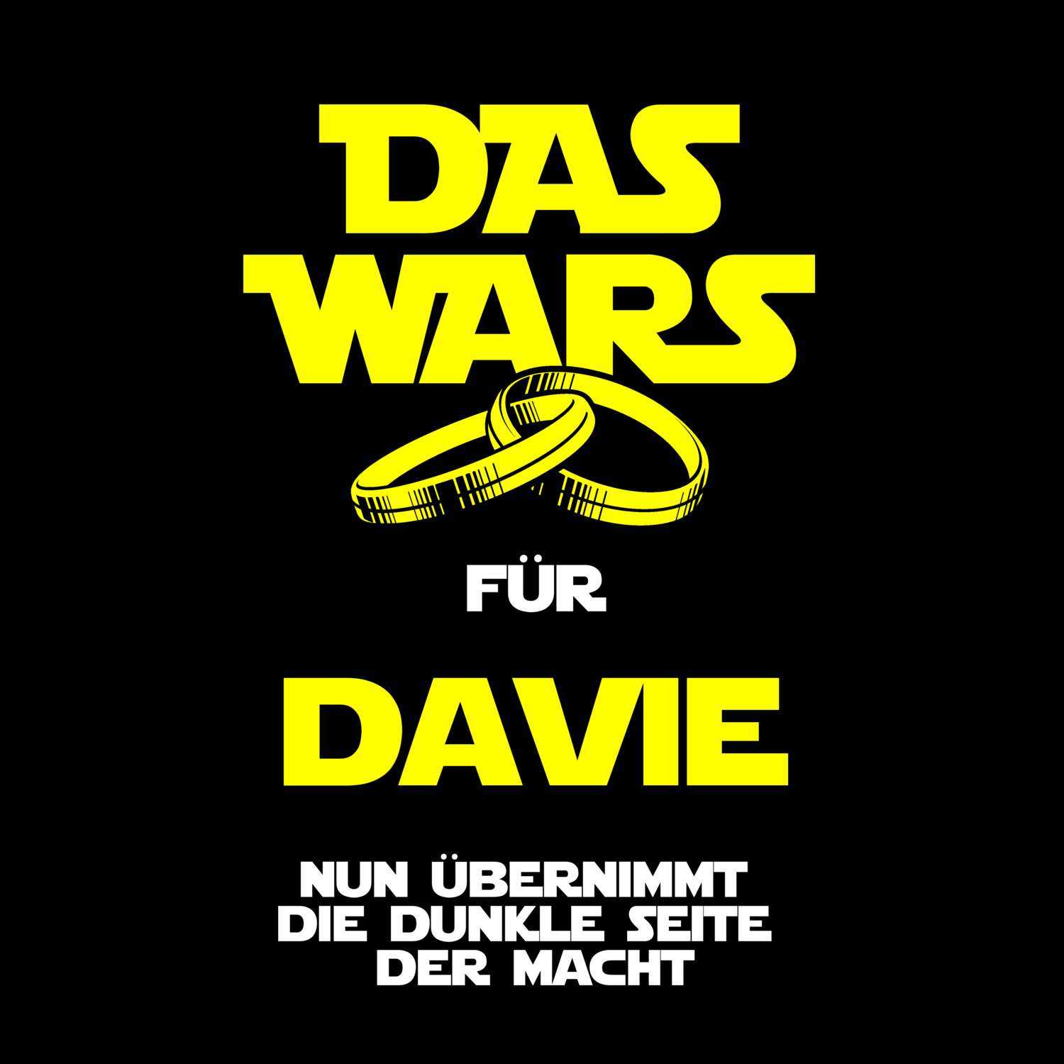 JGA T-Shirt »Das Wars« für den Namen »Davie«