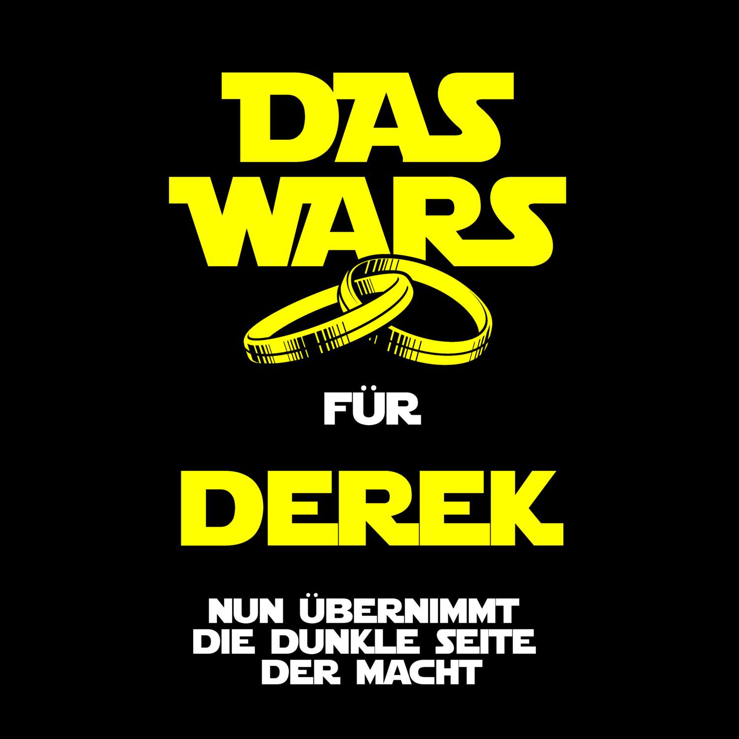 JGA T-Shirt »Das Wars« für den Namen »Derek«