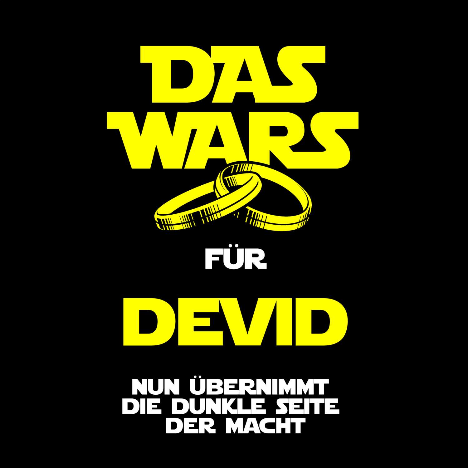 JGA T-Shirt »Das Wars« für den Namen »Devid«