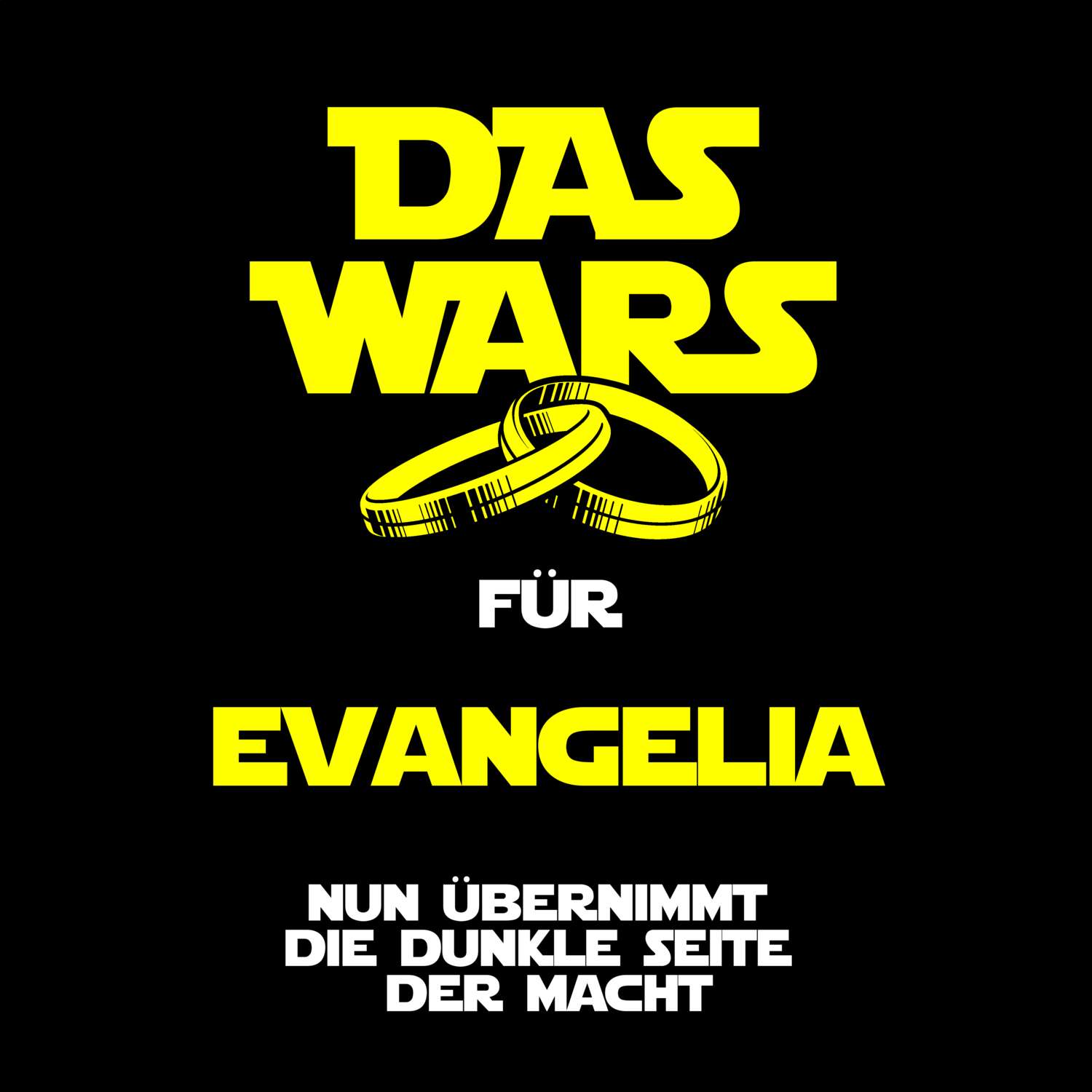 JGA T-Shirt »Das Wars« für den Namen »Evangelia«