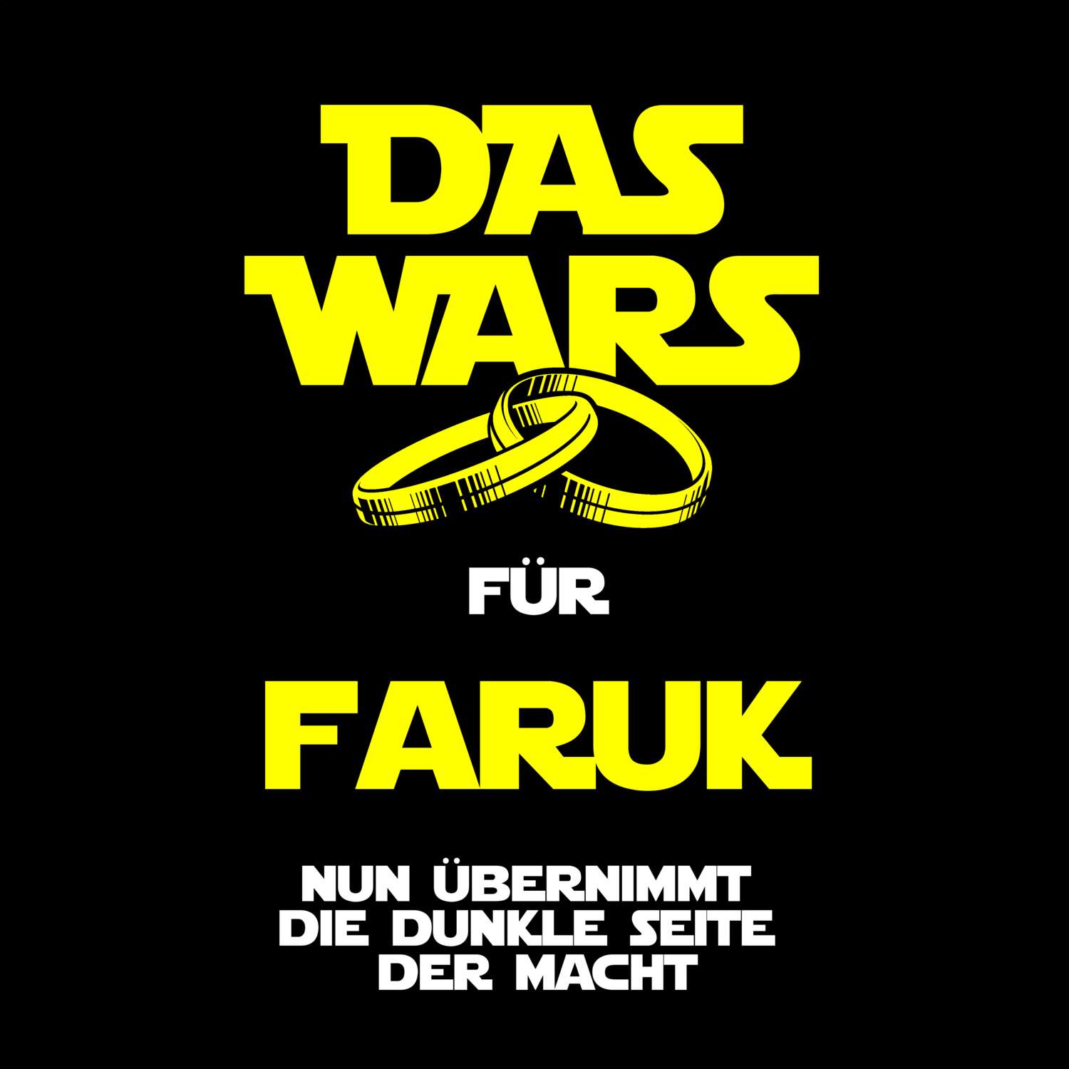 JGA T-Shirt »Das Wars« für den Namen »Faruk«