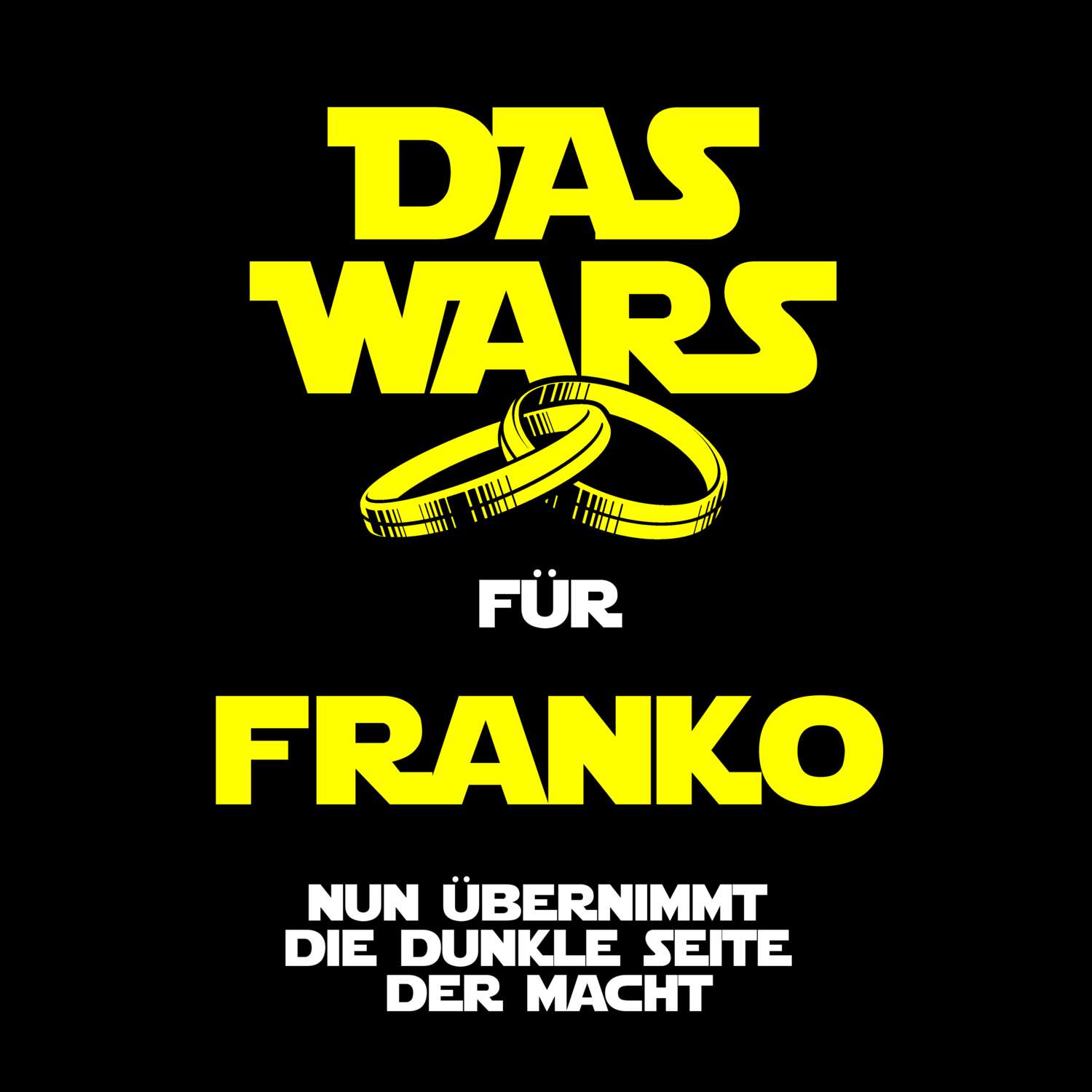 JGA T-Shirt »Das Wars« für den Namen »Franko«