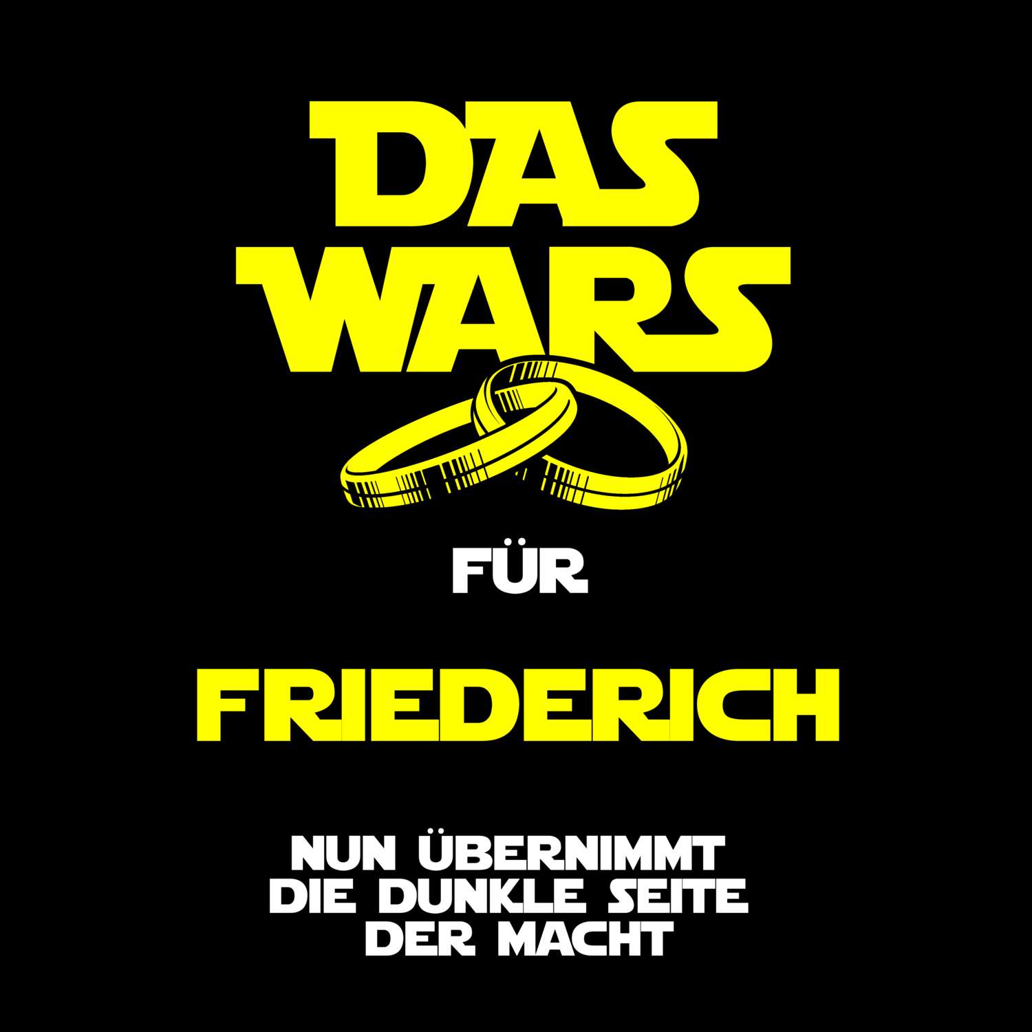 JGA T-Shirt »Das Wars« für den Namen »Friederich«