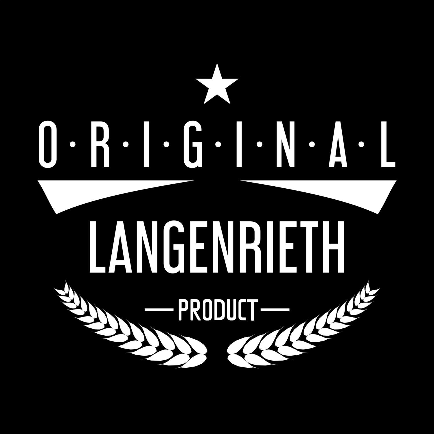 T-Shirt »Original Product« für den Ort »Langenrieth«