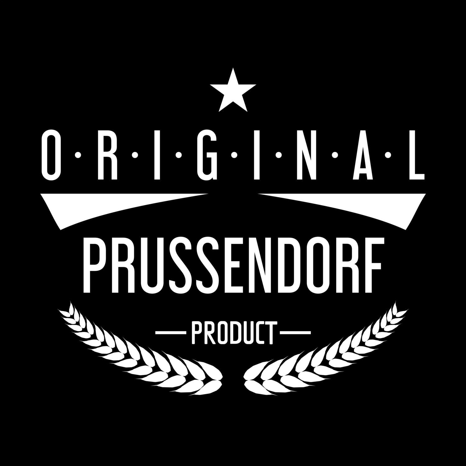 T-Shirt »Original Product« für den Ort »Prussendorf«