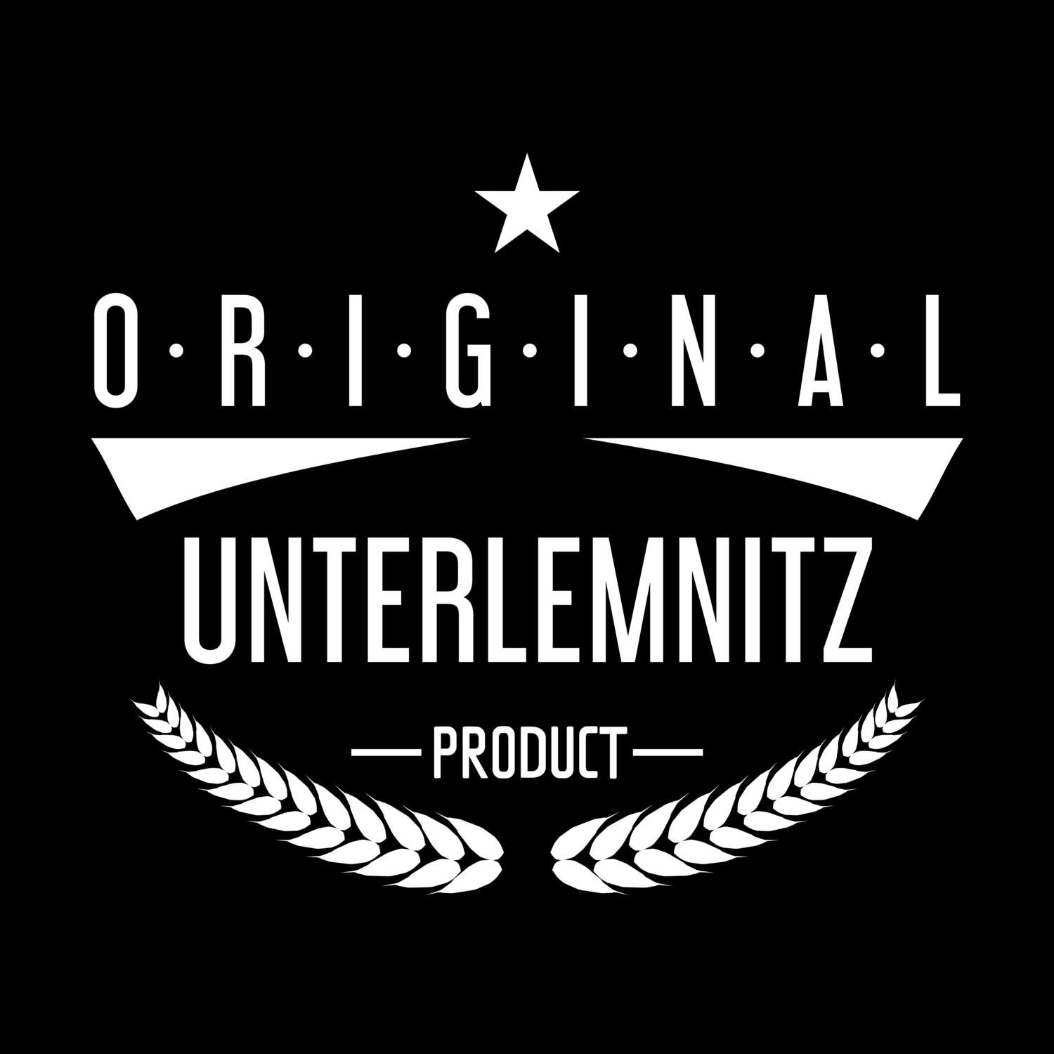 T-Shirt »Original Product« für den Ort »Unterlemnitz«