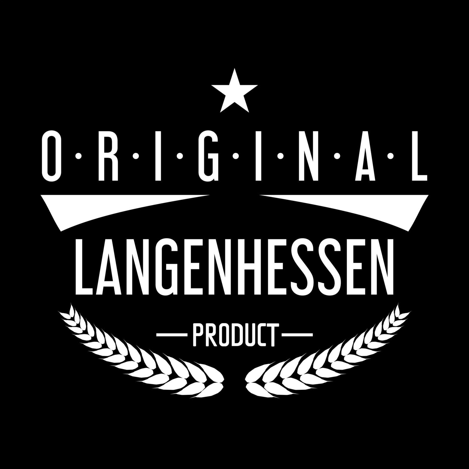 T-Shirt »Original Product« für den Ort »Langenhessen«