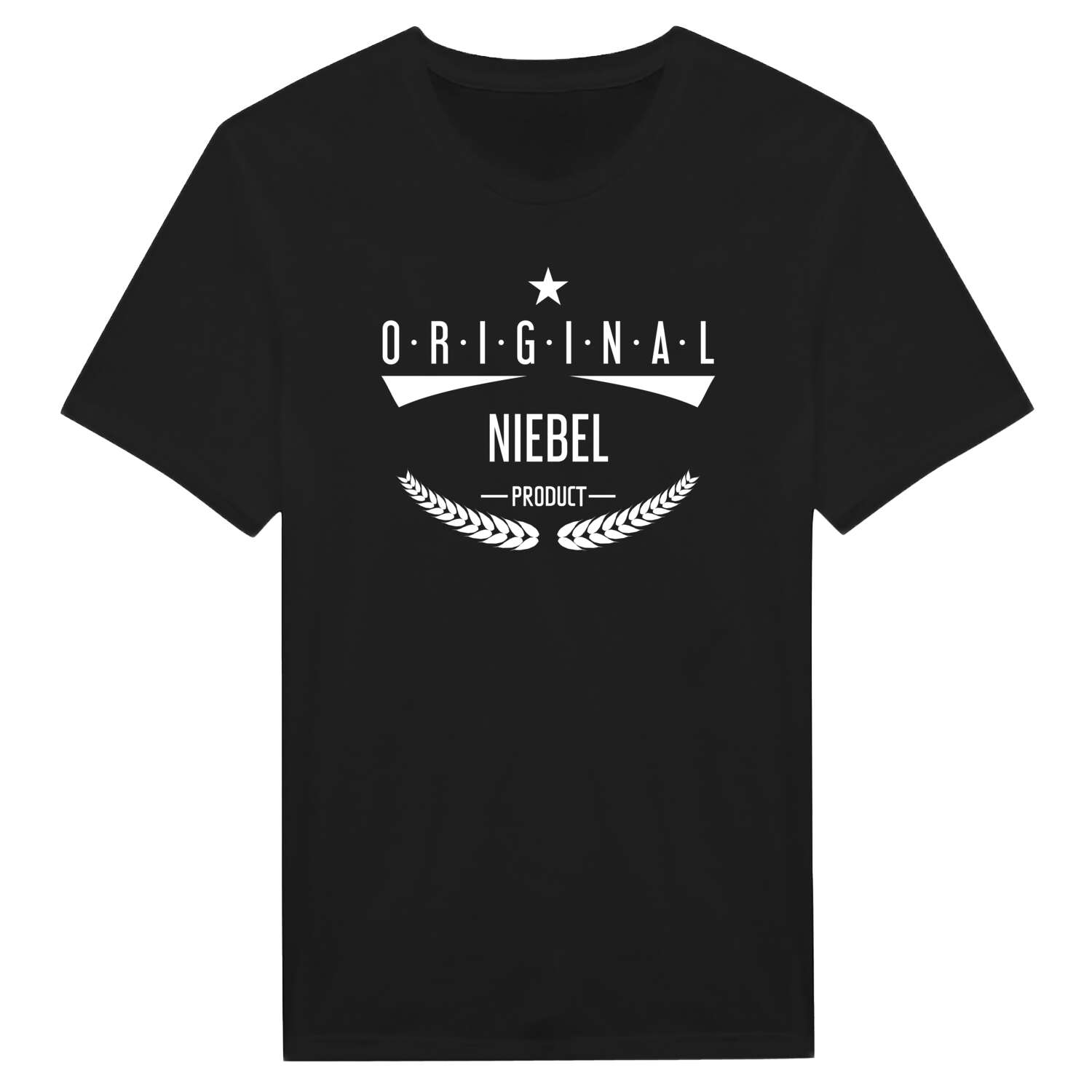 T-Shirt »Original Product« für den Ort »Niebel«