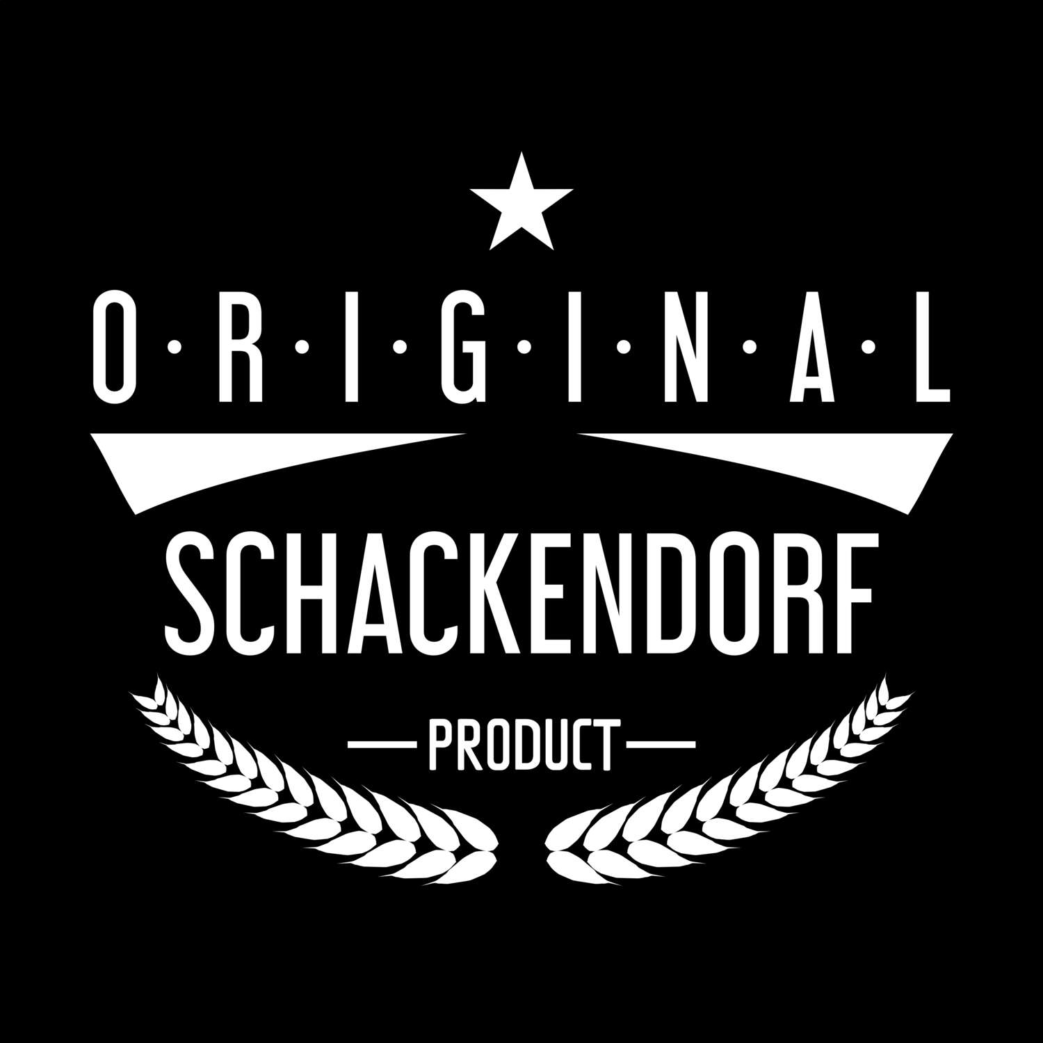 T-Shirt »Original Product« für den Ort »Schackendorf«