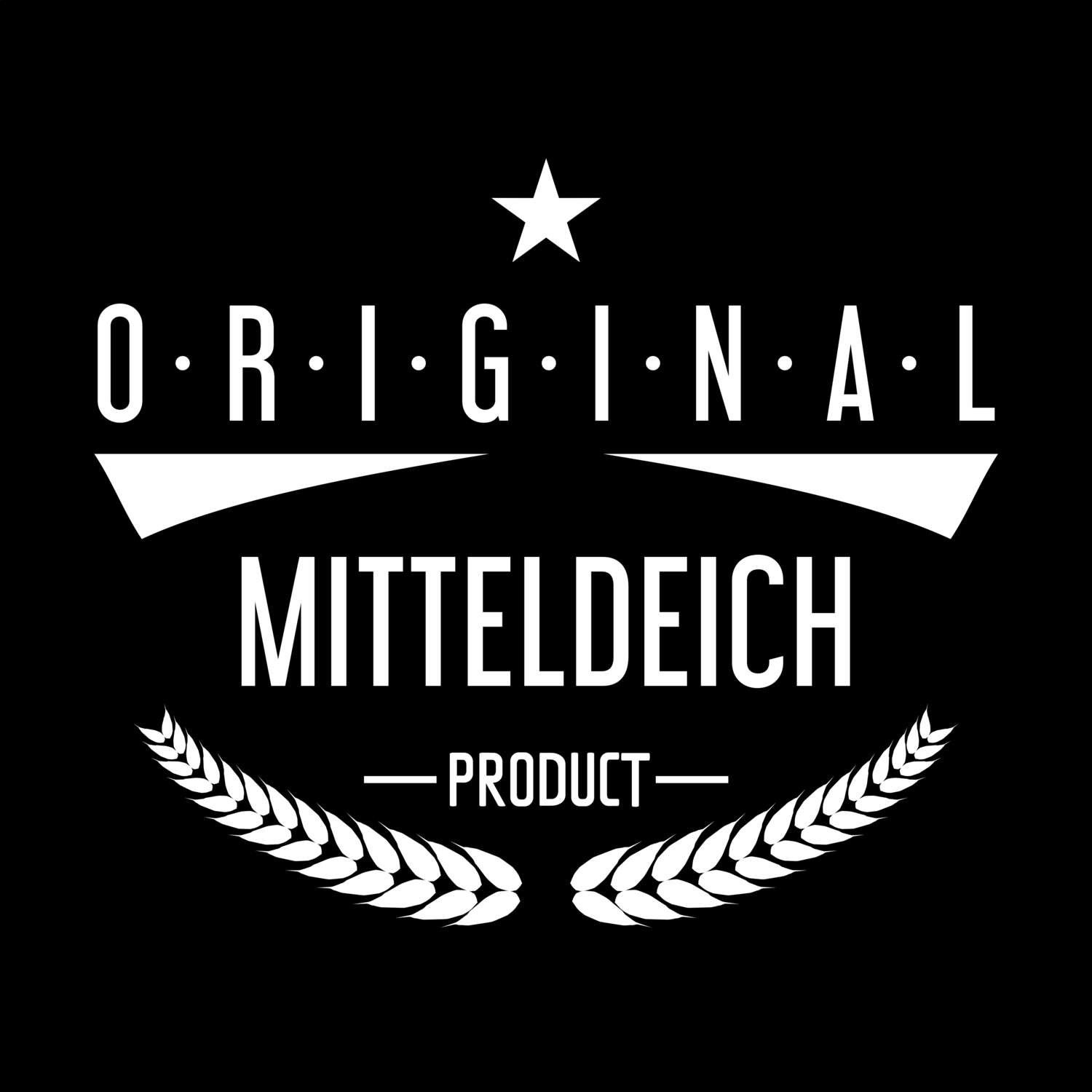 T-Shirt »Original Product« für den Ort »Mitteldeich«