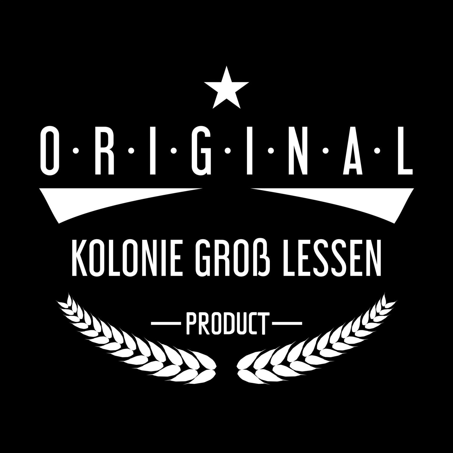 T-Shirt »Original Product« für den Ort »Kolonie Groß Lessen«