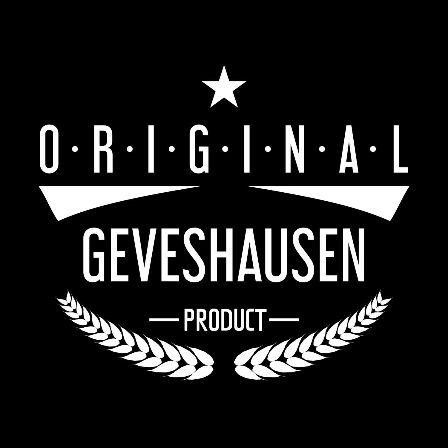 T-Shirt »Original Product« für den Ort »Geveshausen«