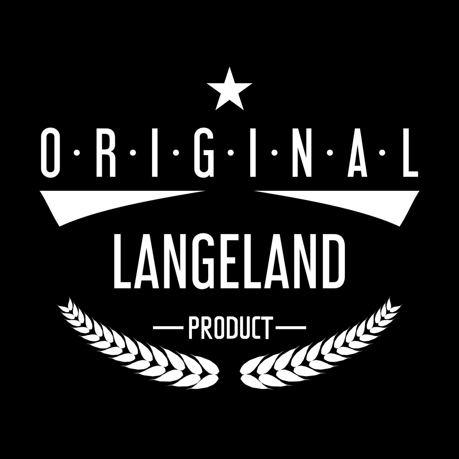 T-Shirt »Original Product« für den Ort »Langeland«