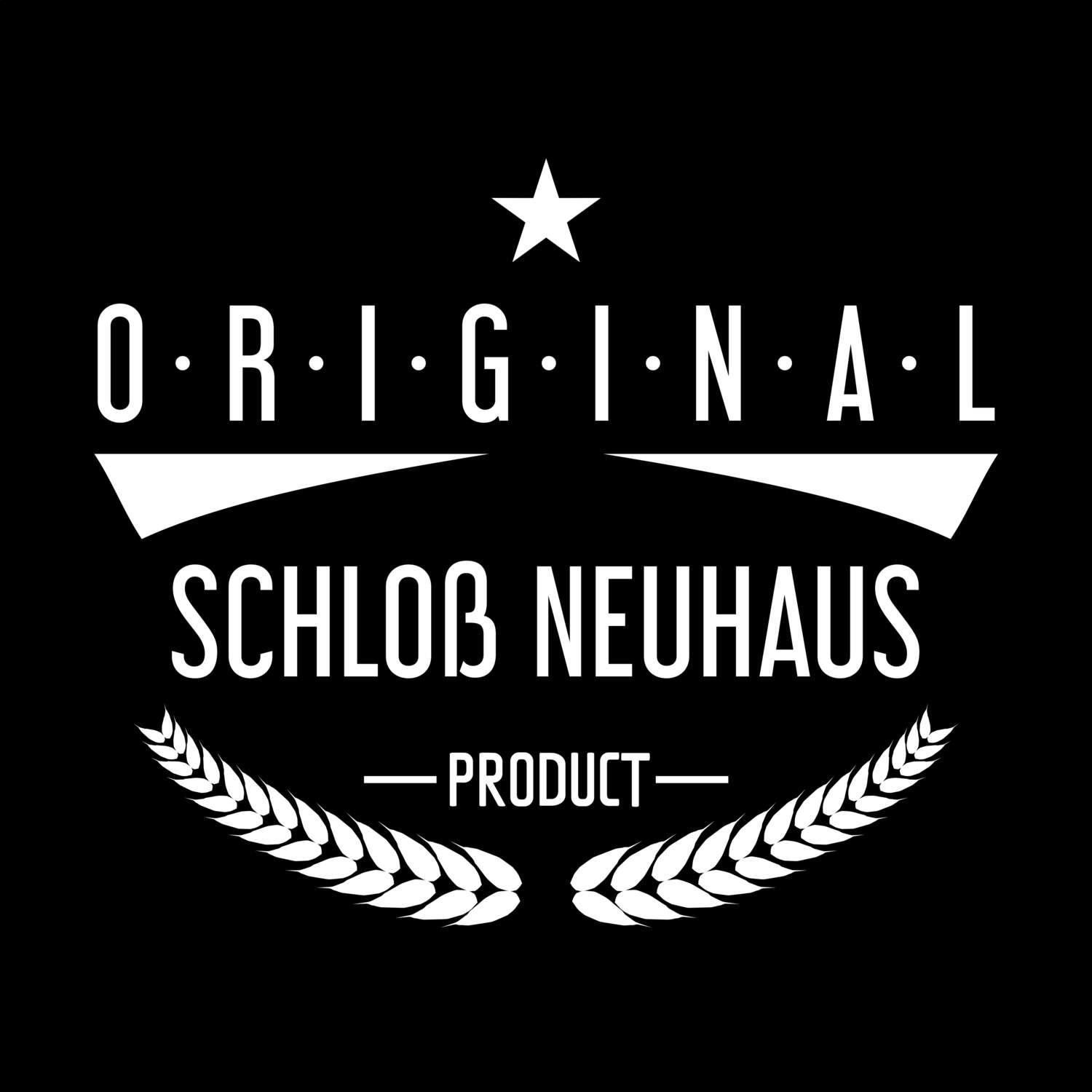 T-Shirt »Original Product« für den Ort »Schloß Neuhaus«