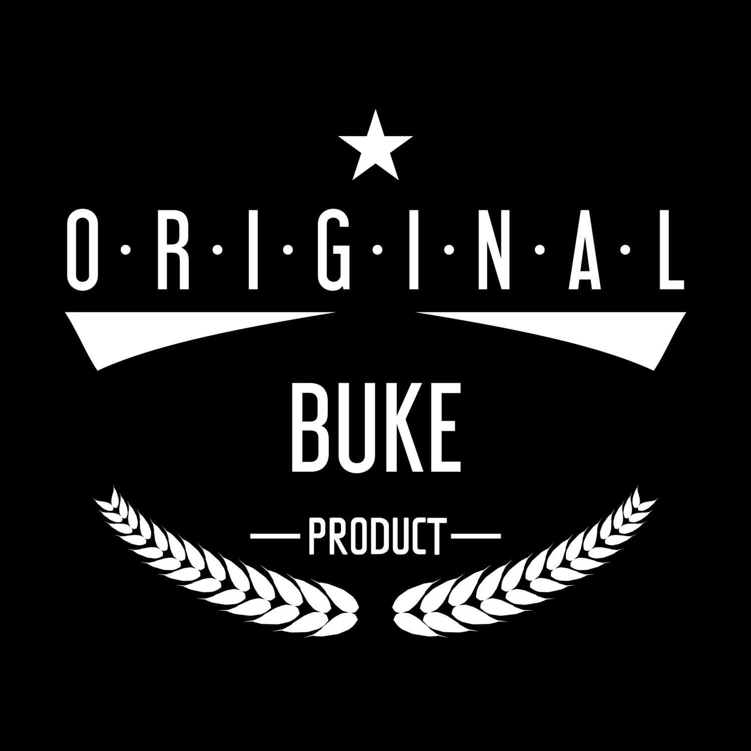 T-Shirt »Original Product« für den Ort »Buke«