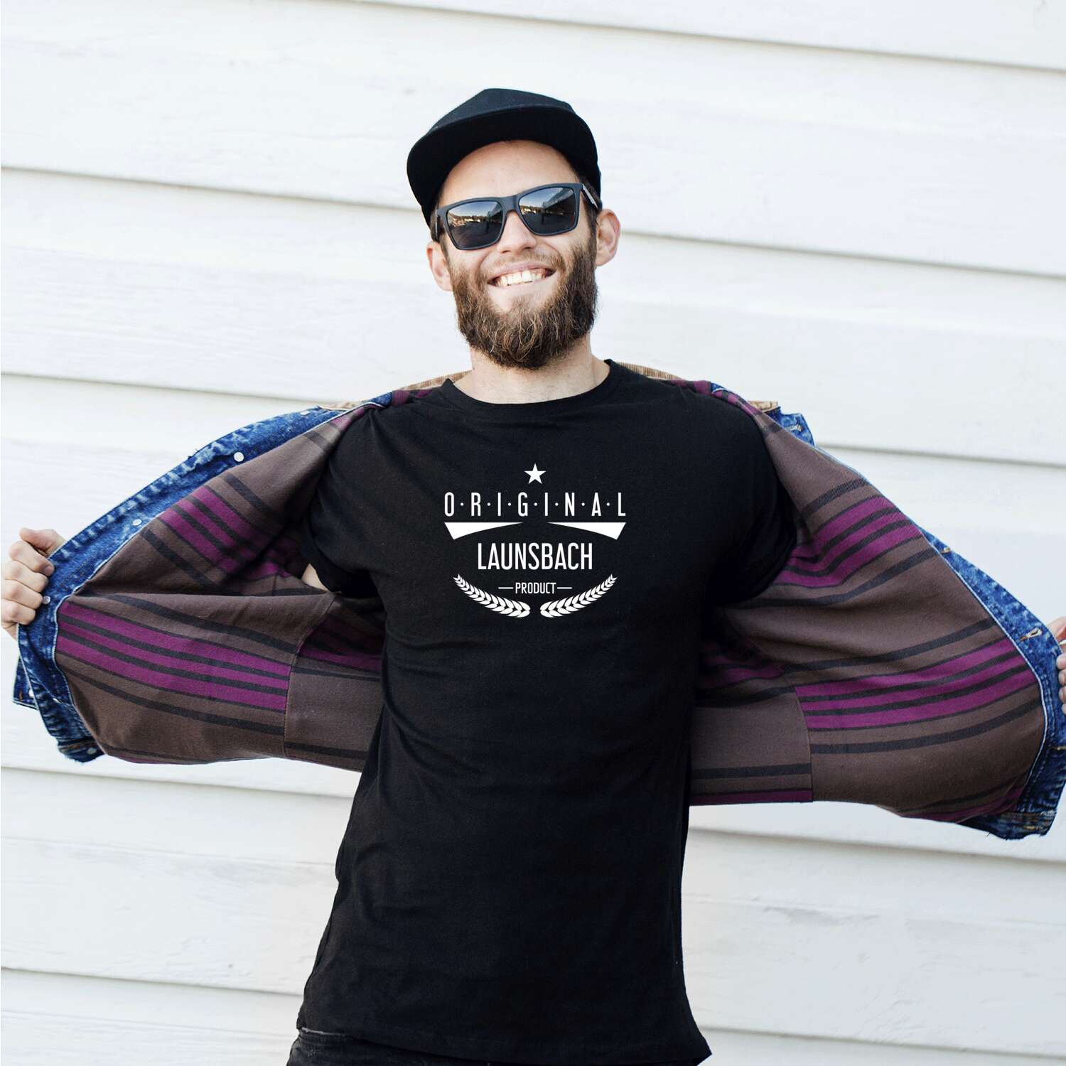 T-Shirt »Original Product« für den Ort »Launsbach«