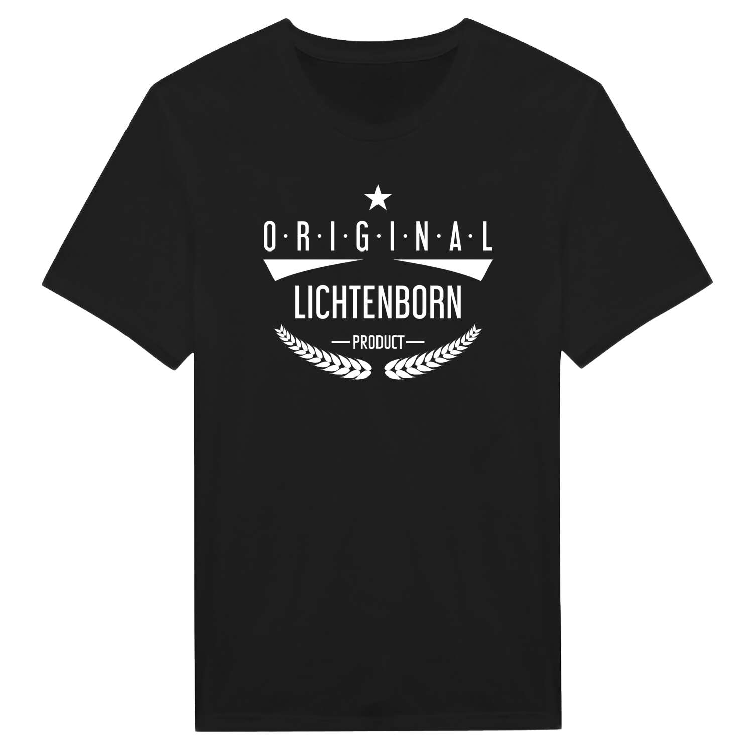 T-Shirt »Original Product« für den Ort »Lichtenborn«