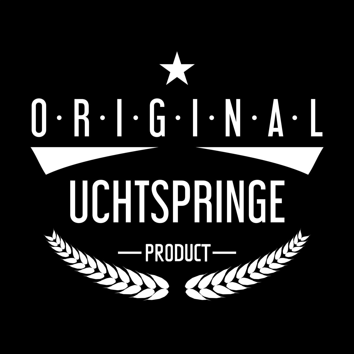 T-Shirt »Original Product« für den Ort »Uchtspringe«