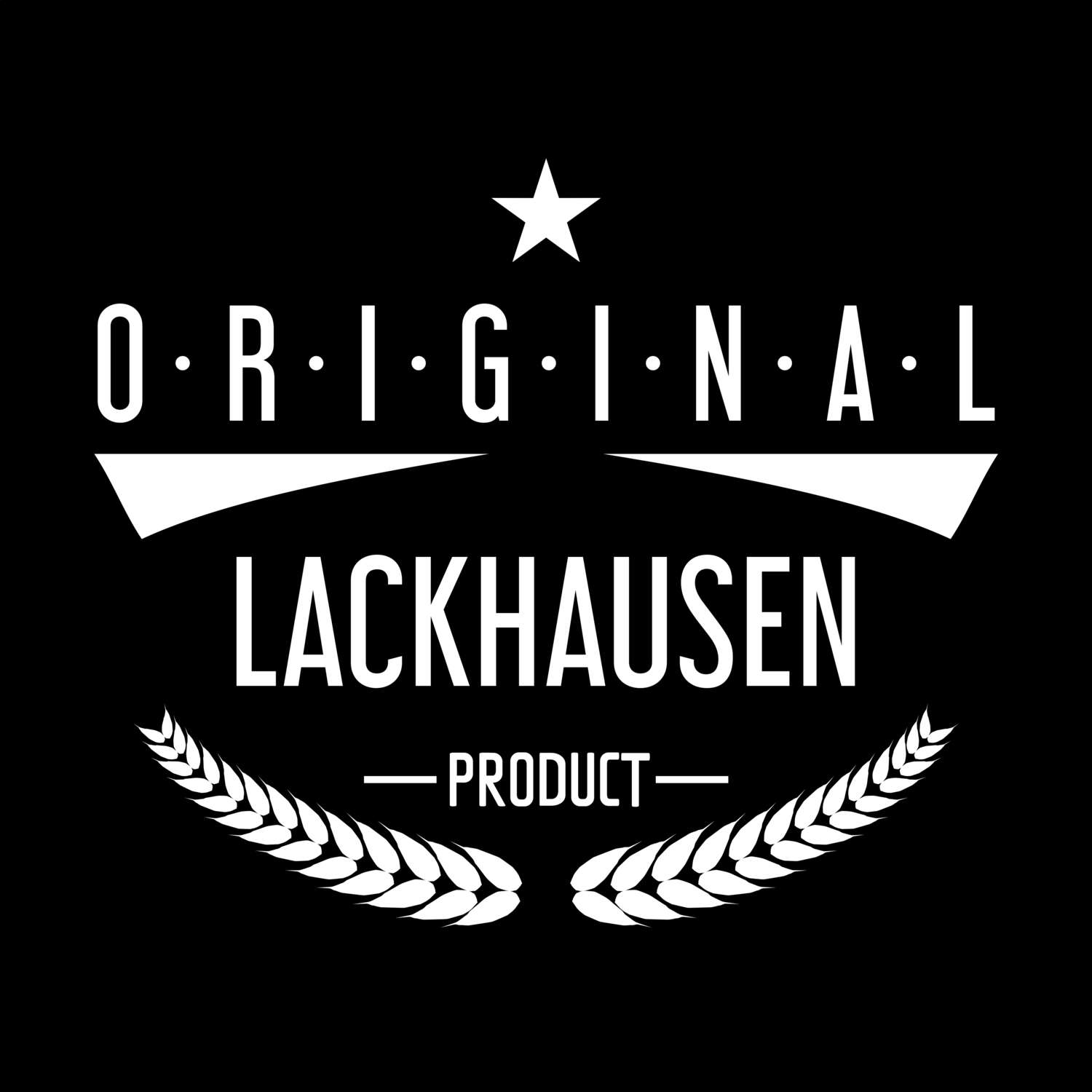 T-Shirt »Original Product« für den Ort »Lackhausen«