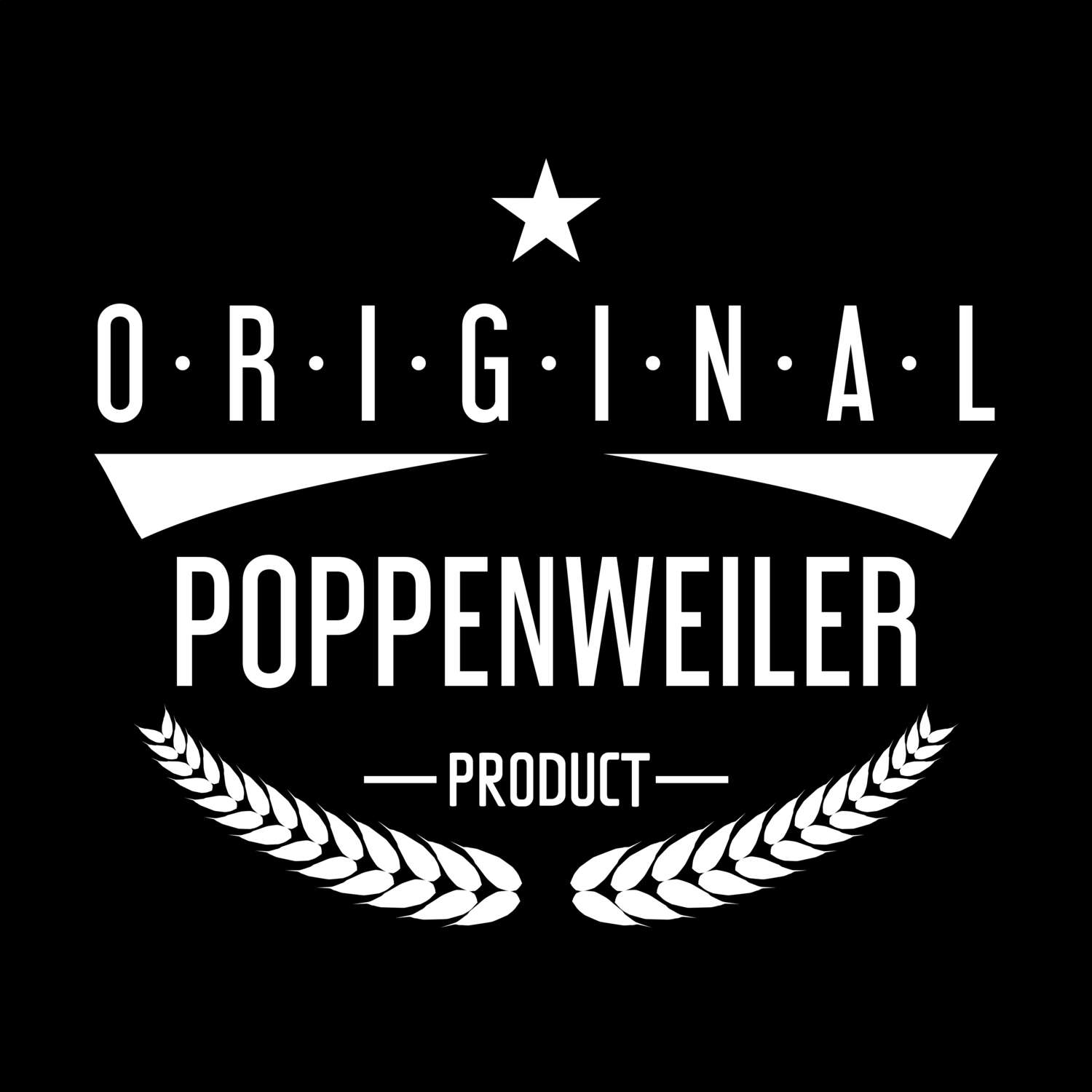 T-Shirt »Original Product« für den Ort »Poppenweiler«